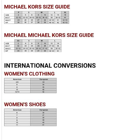 size sepatu michael kors|Michael Kors dress size chart.